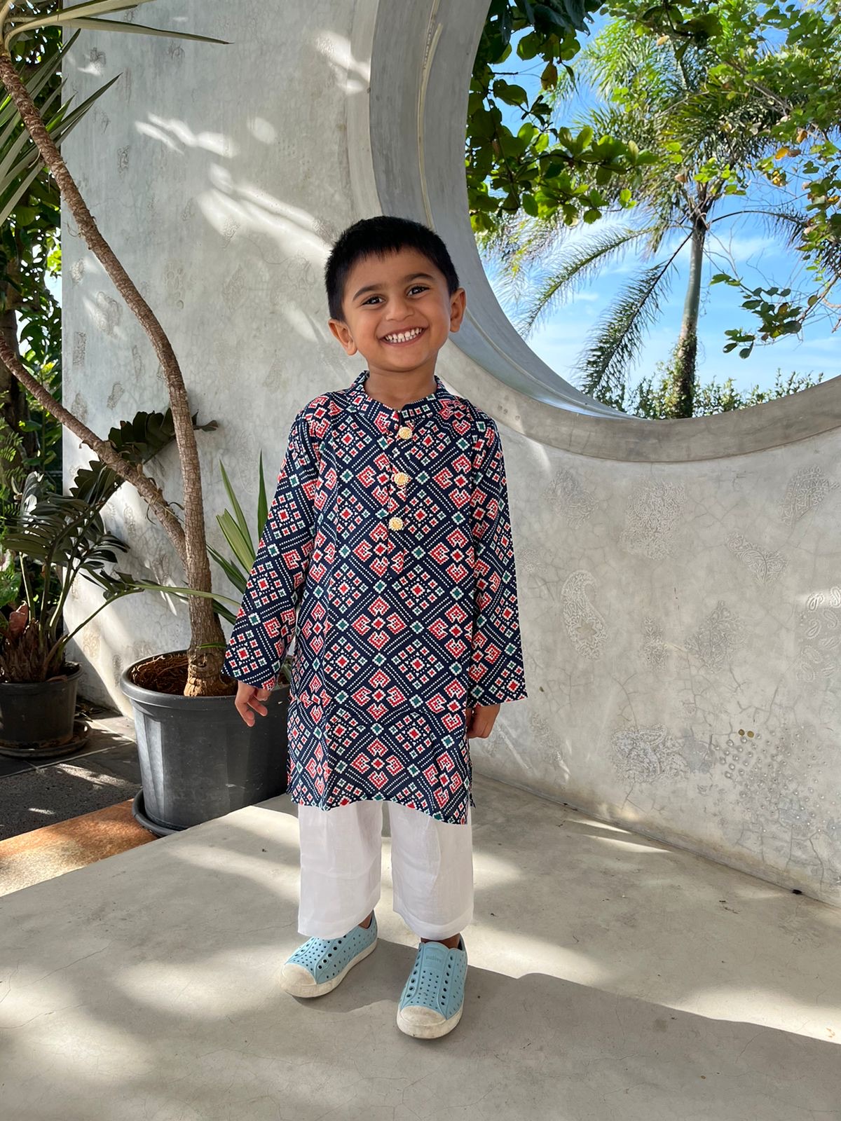 Patola Kurta Set - Blue