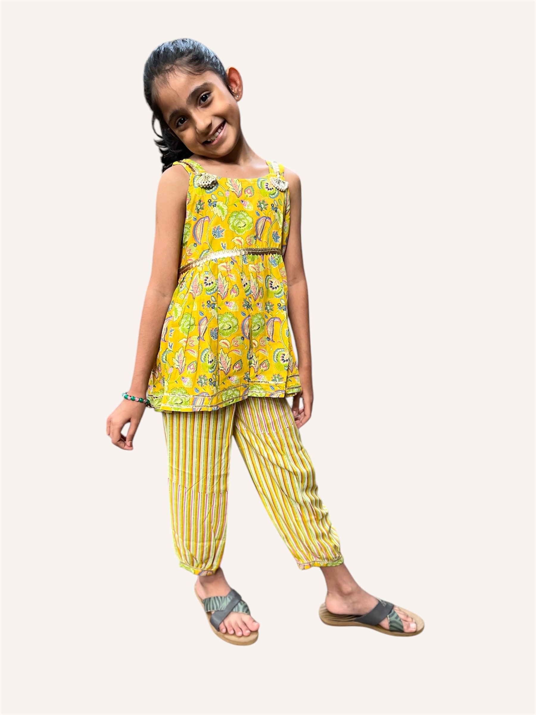 Bloom Peplum Set - Yellow - Image 2