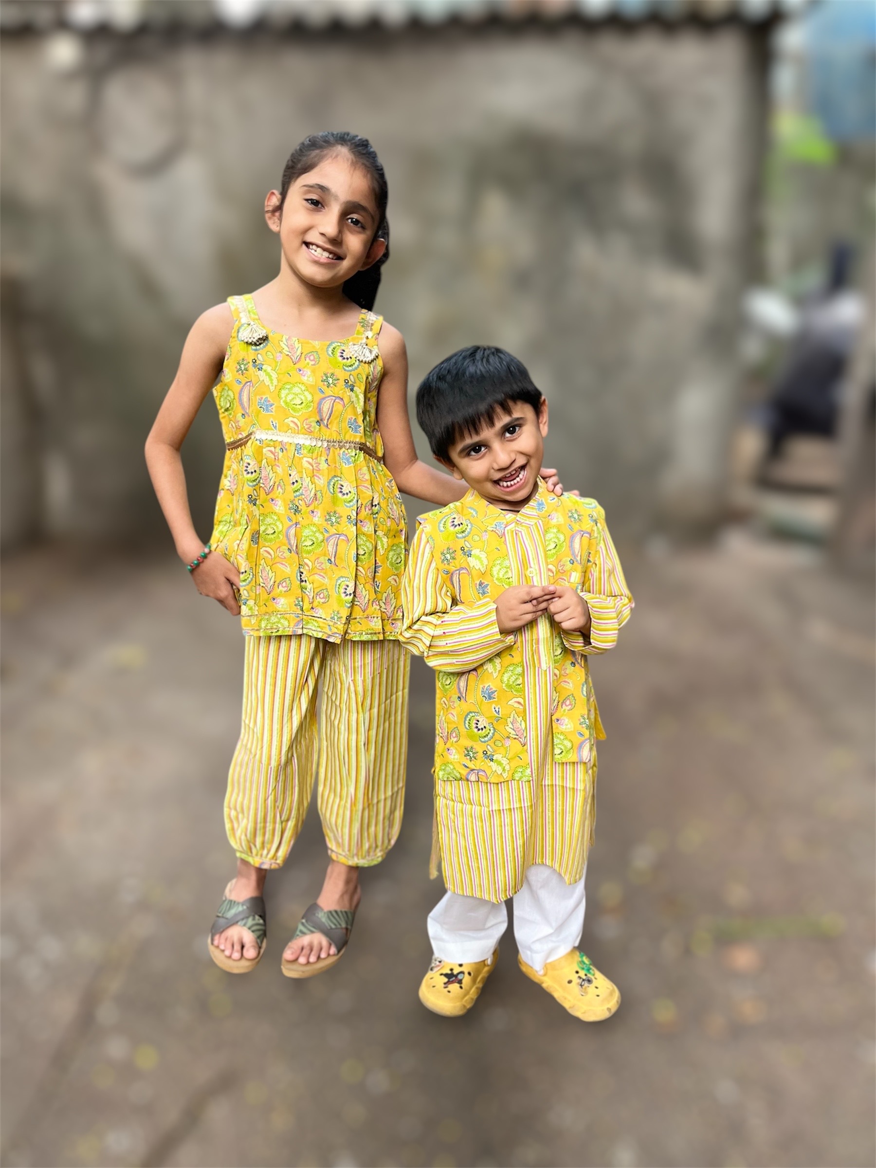 Bloom Peplum Set - Yellow